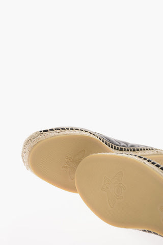 Quilted Soft Leather Monogram Espadrilles