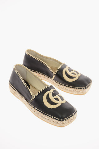 Soft Leather Monogram Espadrilles
