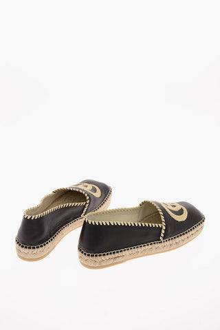 Soft Leather Monogram Espadrilles