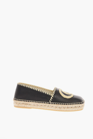 Soft Leather Monogram Espadrilles