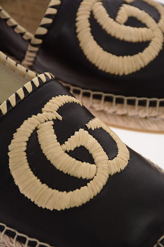 Soft Leather Monogram Espadrilles