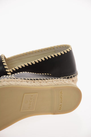 Soft Leather Monogram Espadrilles