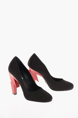 Pumps in Satin con Tacco Scultura 11 Cm 