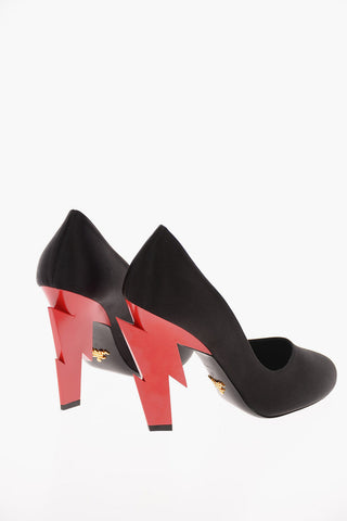 Pumps in Satin con Tacco Scultura 11 Cm 