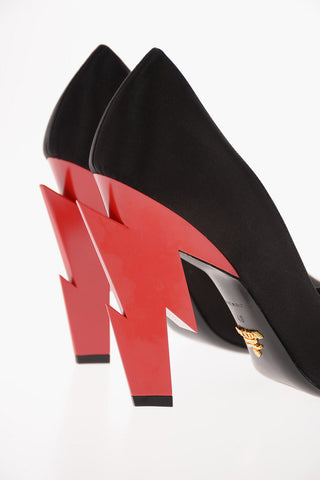 Pumps in Satin con Tacco Scultura 11 Cm 