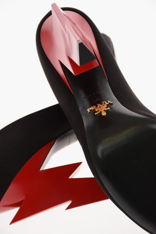 Pumps in Satin con Tacco Scultura 11 Cm 