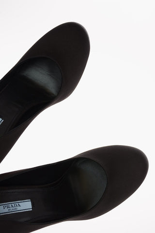 Pumps in Satin con Tacco Scultura 11 Cm 
