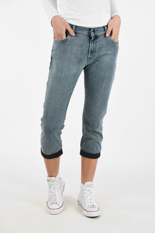 Cropped loose fit jeans