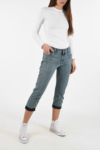 Cropped loose fit jeans