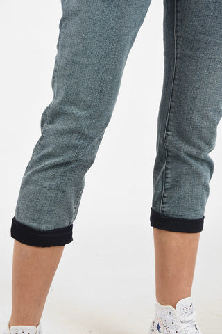 Cropped loose fit jeans