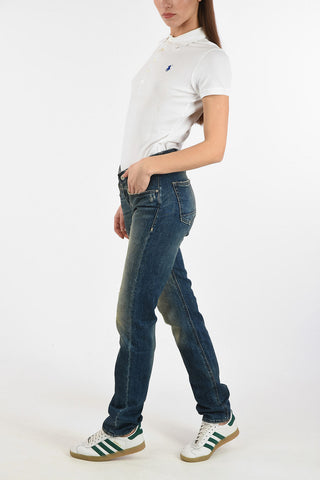 stone washed skinny fit jeans