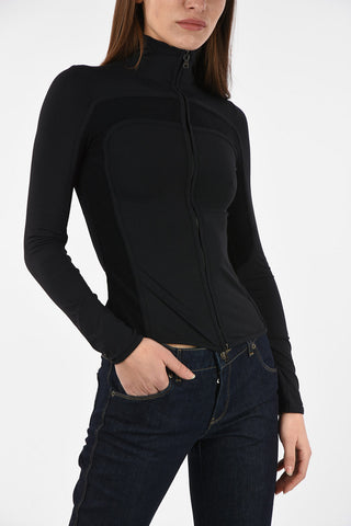 Slim Fit Sweatshirt with Zip Closure