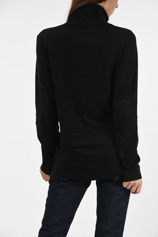 turtle neck half zip mock-neck sweatshirt