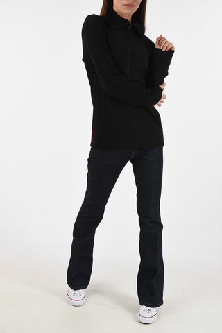 turtle neck half zip mock-neck sweatshirt