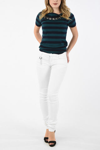 Mid-rise waist straight fit jeans