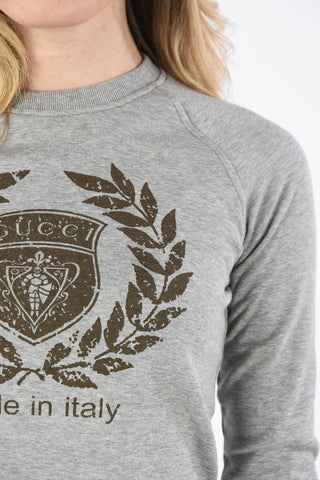 Slim Fit crew-neck sweatshirt with Logo-Print