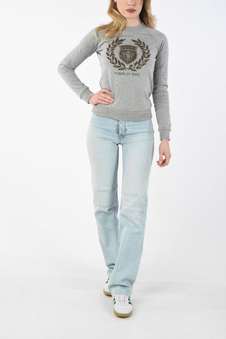 Slim Fit crew-neck sweatshirt with Logo-Print