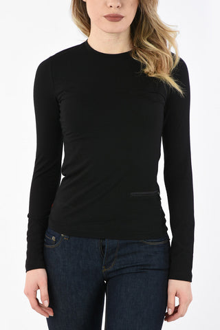 Crew-neck sweater with Pockets Front