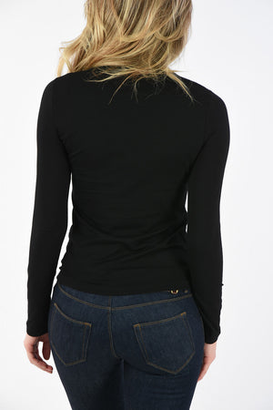 Crew-neck sweater with Pockets Front