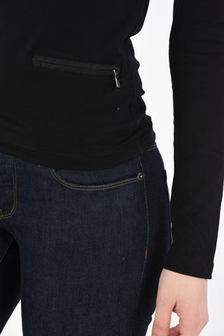 Crew-neck sweater with Pockets Front