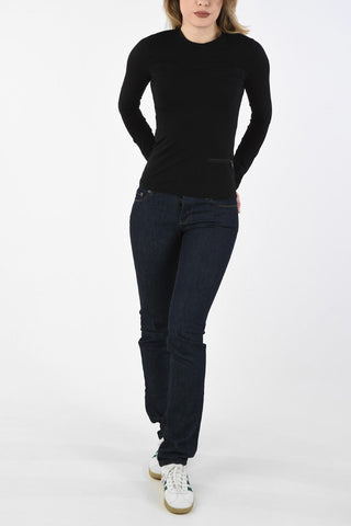 Crew-neck sweater with Pockets Front
