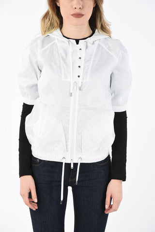 All Over Logo-Print Short Sleeve hooded outerwear