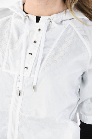 All Over Logo-Print Short Sleeve hooded outerwear