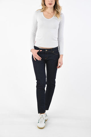 Mid-rise waist straight fit jeans