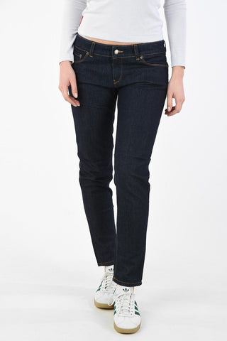Mid-rise waist straight fit jeans
