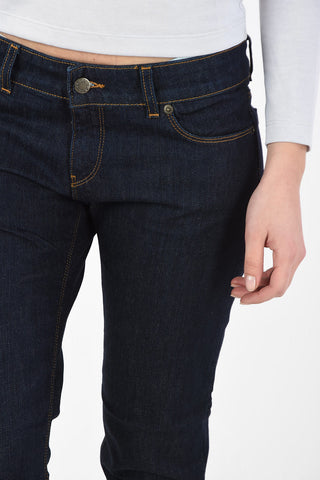 Mid-rise waist straight fit jeans