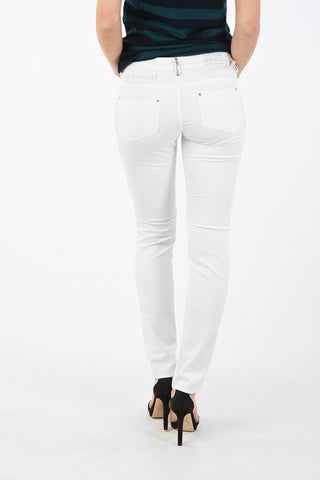 jeans skinny fit con strass a vita regolare