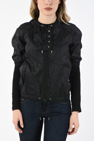 All Over Logo-Print Short Sleeve hooded outerwear