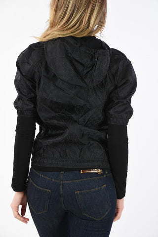 All Over Logo-Print Short Sleeve hooded outerwear