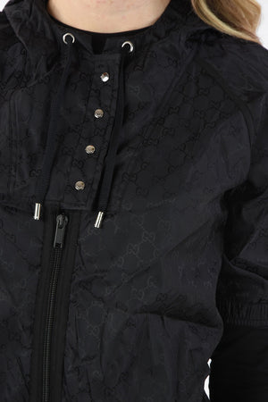 All Over Logo-Print Short Sleeve hooded outerwear