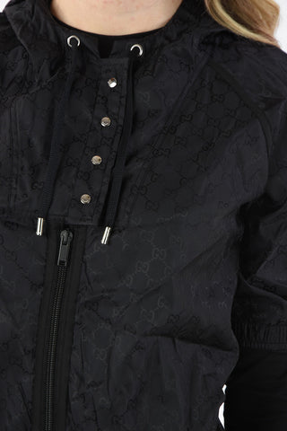 All Over Logo-Print Short Sleeve hooded outerwear