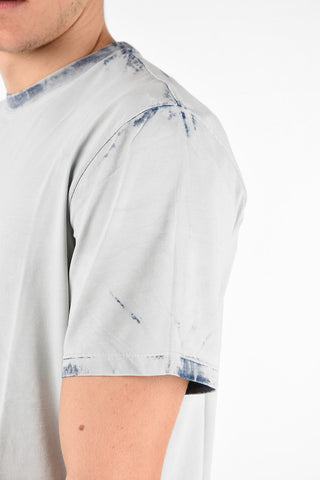 Cotton Acid Wash Printed Crew-Neck T-Shirt