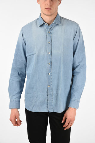 Denim Spread Collar Shirt 