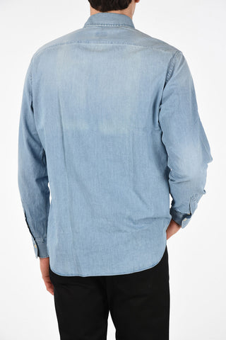 Denim Spread Collar Shirt 