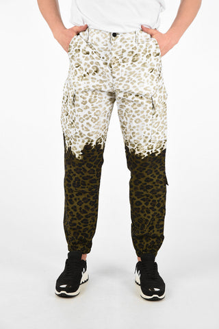 Cotton Spotted Two Tone Cargo Pants