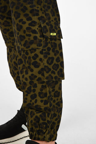 Cotton Spotted Two Tone Cargo Pants