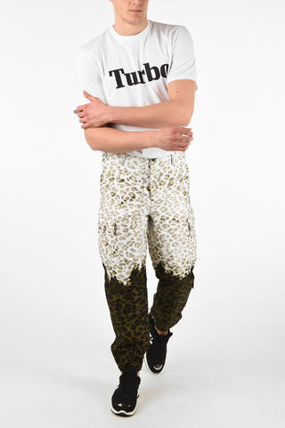 Cotton Spotted Two Tone Cargo Pants