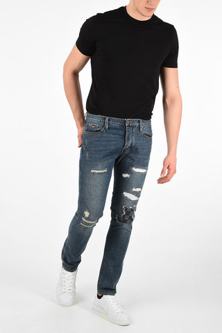 EMPORIO Distressed J75 Slim Fit Jeans 17 cm