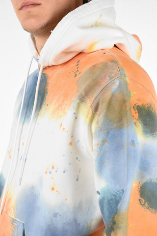Acid Wash Printed Hoodie with Maxi Patch Pocket 