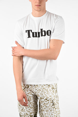 Cotton Printed TURBO Crew-Neck T-Shirt