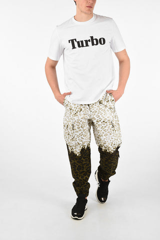 Cotton Printed TURBO Crew-Neck T-Shirt