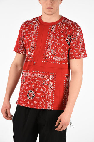 Paisley Printed Oversized Crew-Neck T-Shirt