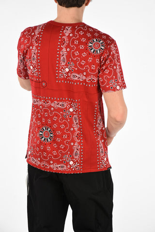 Paisley Printed Oversized Crew-Neck T-Shirt