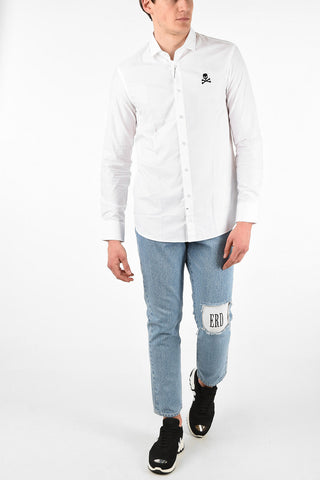 HOMME All Over Skull Embroidery shirt