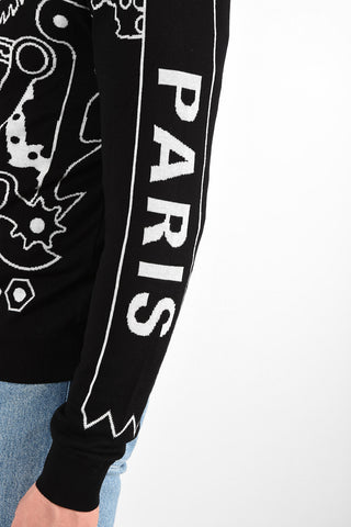 embroidered crew-neck sweater