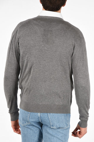 V-neck Cotton Cardigan